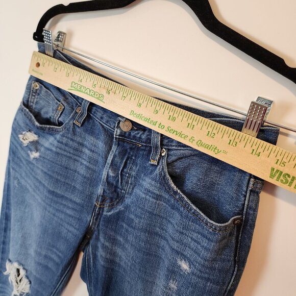 Levi's Women's 501 Tapered Premium Japanese Selvedge Denim Jeans‎ Distressed 26 - Picture 9 of 11